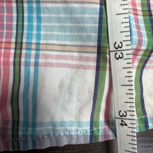 Peter Millar Shirt Blue Plaid Long Sleeve Button Down Casual Preppy Men’s XXL - Picture 4 of 4